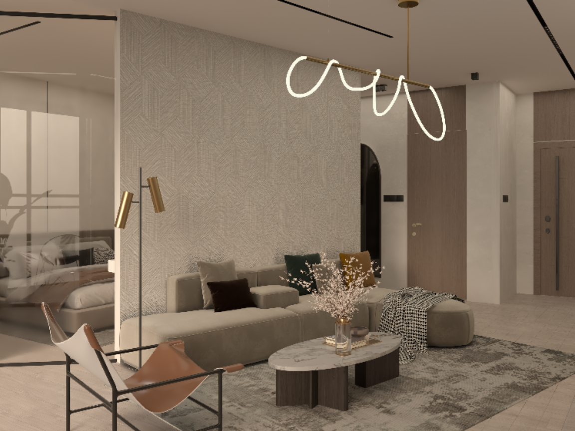 A practical modern studio combining comfort, elegance, and a balanced spatial layout. — 3