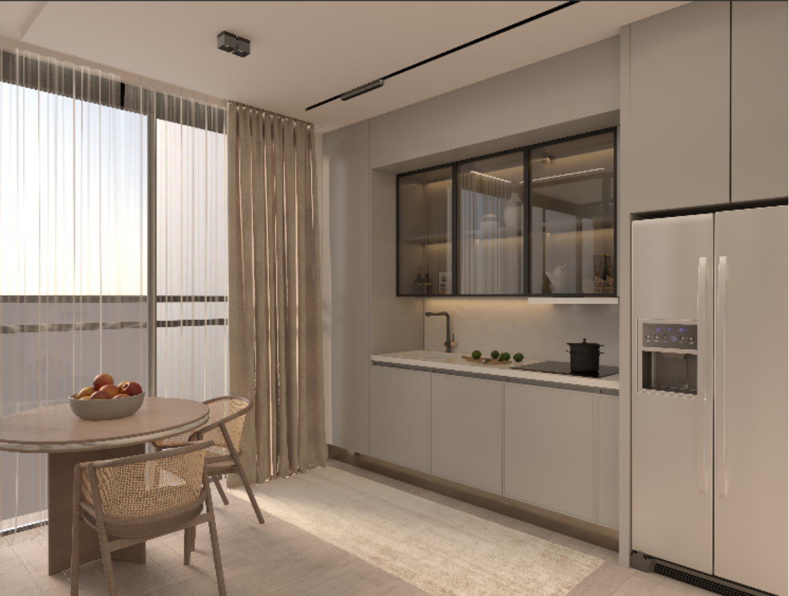 A practical modern studio combining comfort, elegance, and a balanced spatial layout. — 4